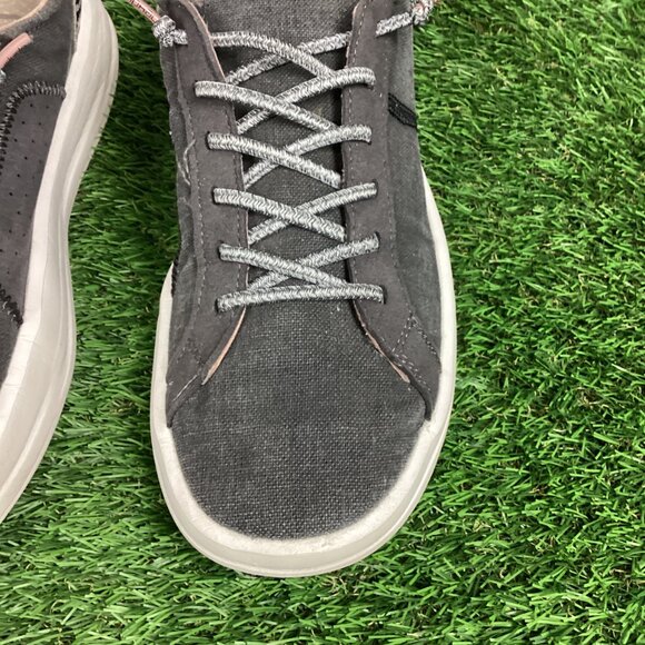 Hey Dude Karina "Jet Black" Canvas Ultralight Outsole 9 - Picture 3 of 12